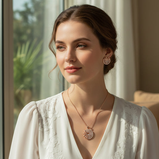 Aurelia Rose Pendant Set