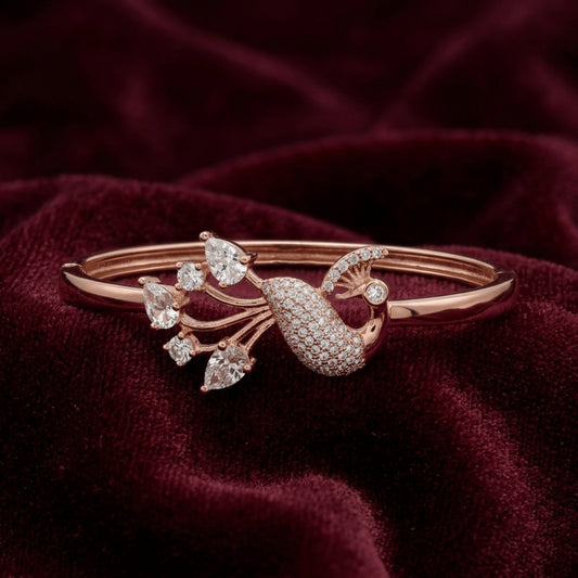 The Rose Gold Peacock Grace Bracelet