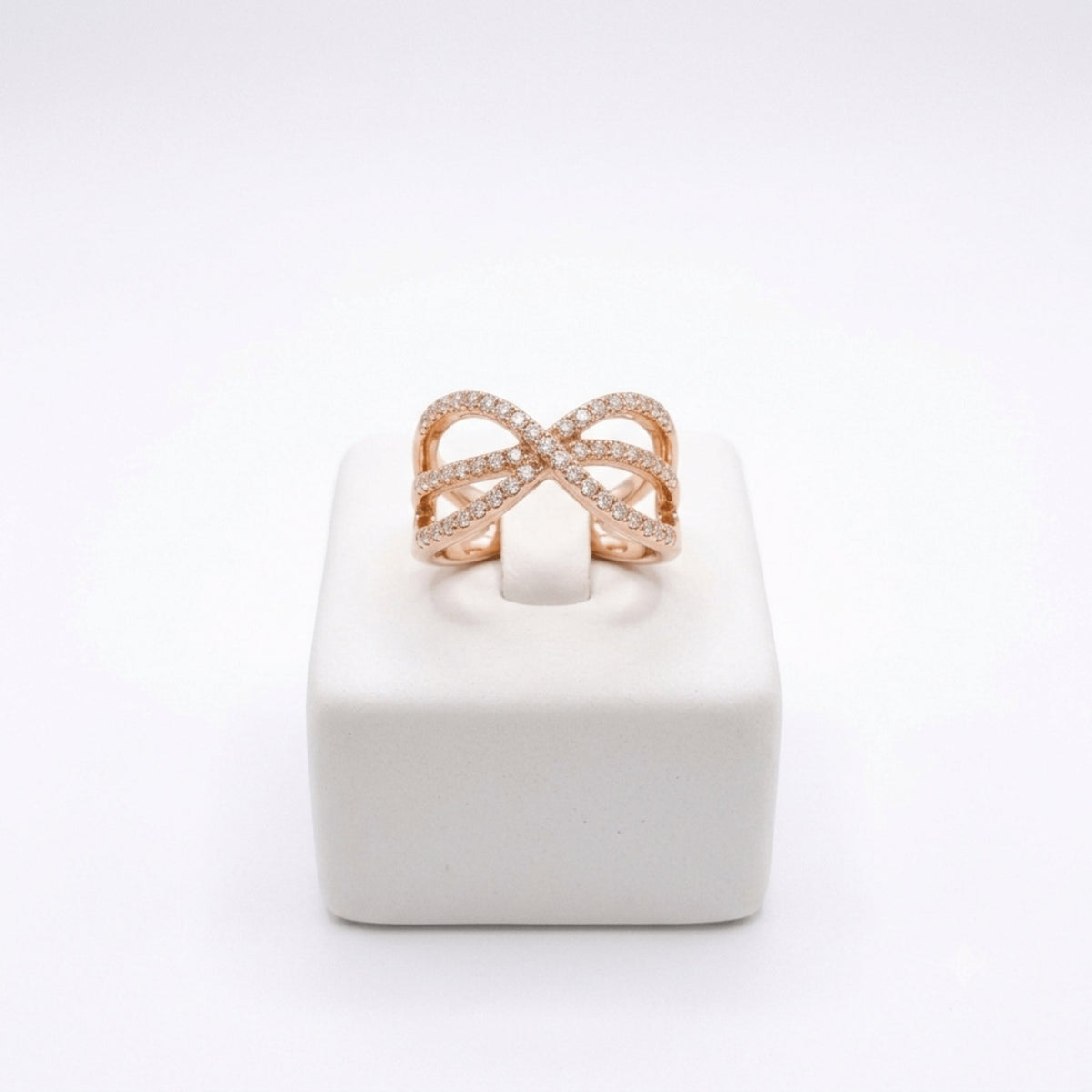 The Rose Gold Bow Elegance Ring