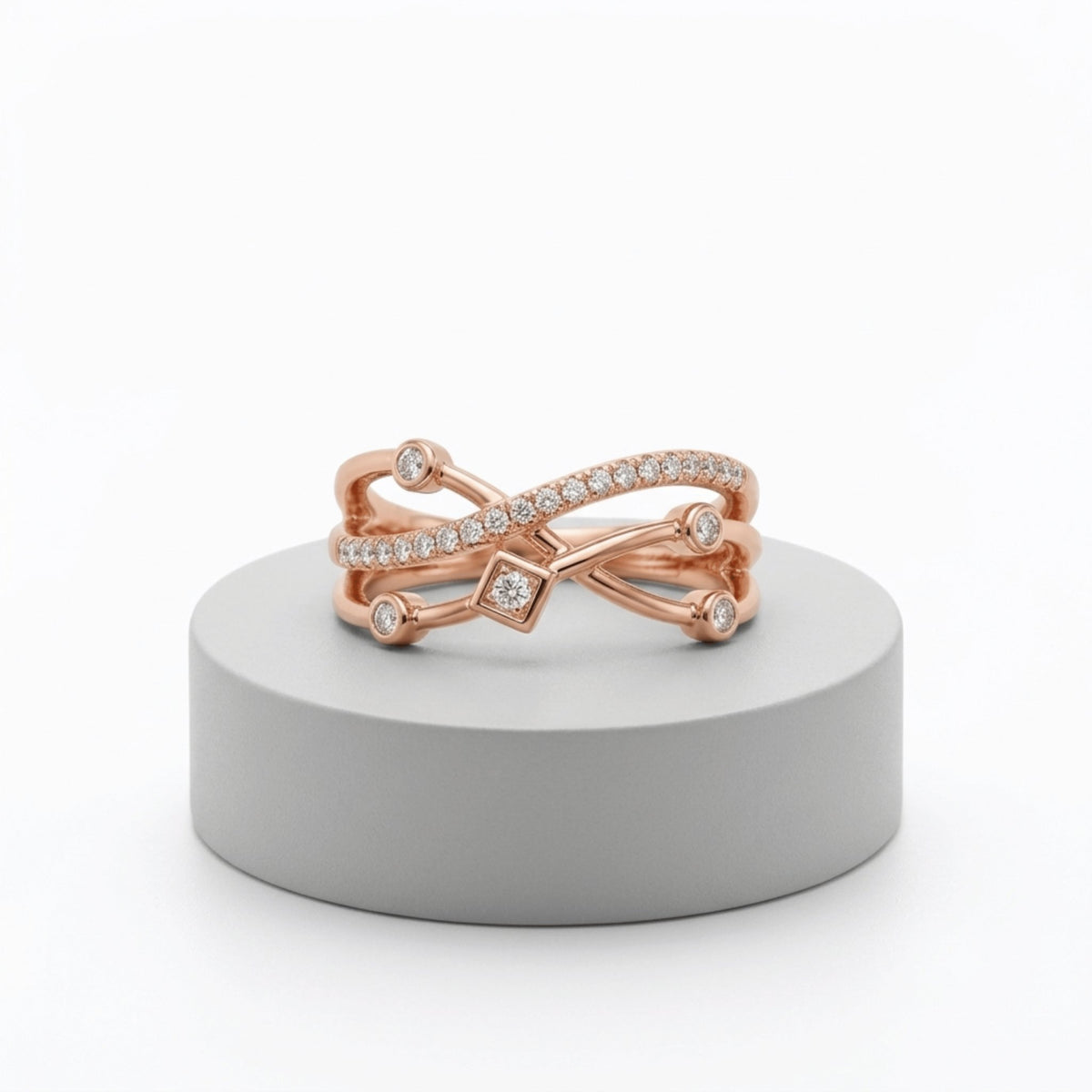 The Rose Gold Twisted Elegance Ring