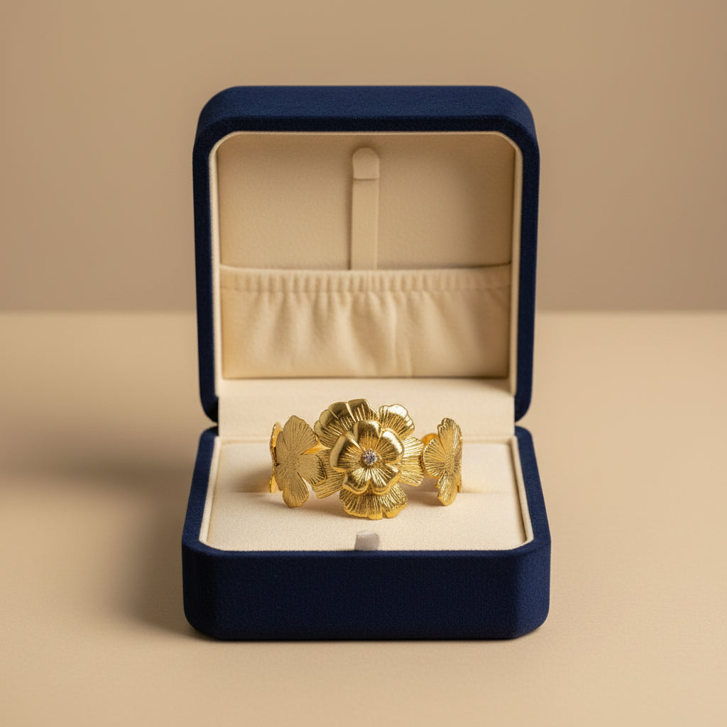 The Gilded Bloom Anti-Tarnish Cuff