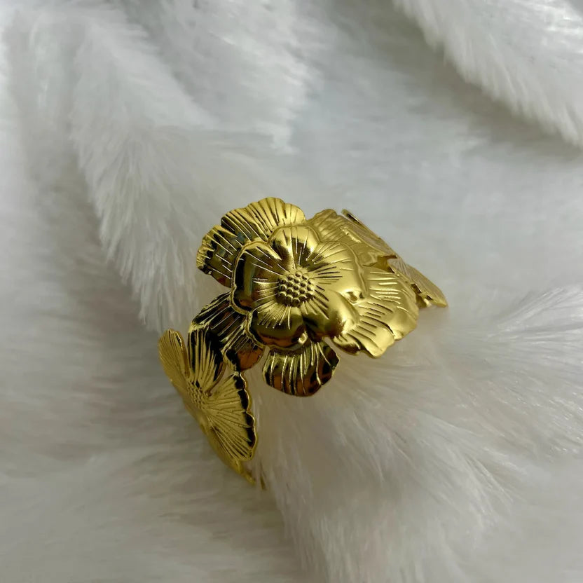 The Gilded Bloom Anti-Tarnish Cuff