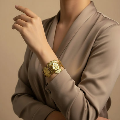 The Gilded Bloom Anti-Tarnish Cuff