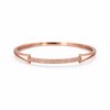 Rose Glimmer Open-Work Bangle