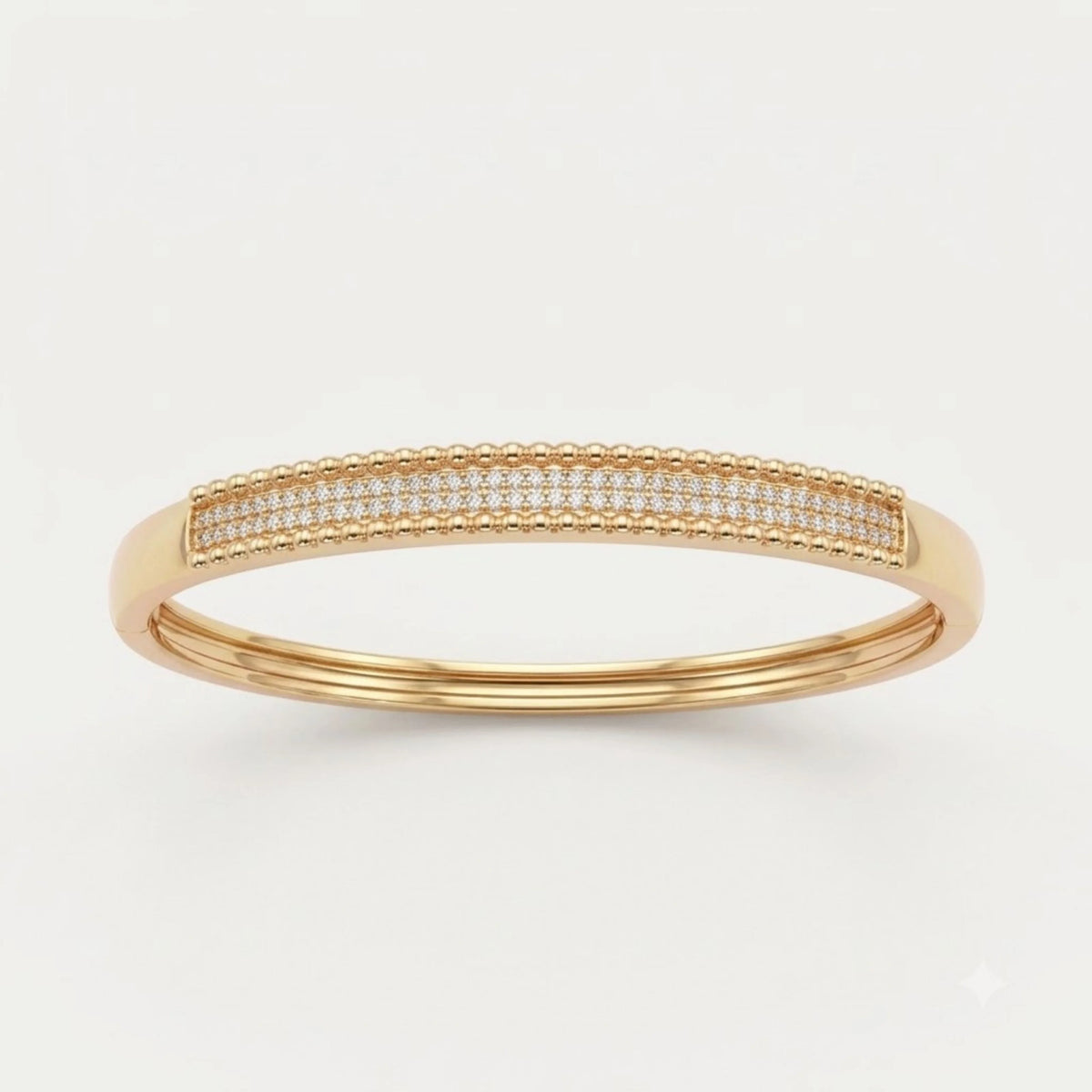 Ollien Perlée Pavé Bangle