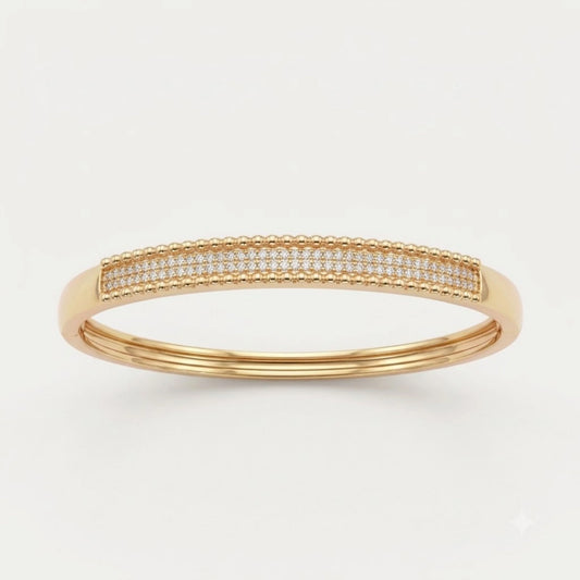 Ollien Perlée Pavé Bangle