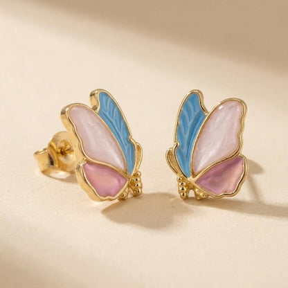 Flutter Pastel Butterfly Studs