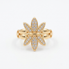 Radiant Floral Star Gold Ring
