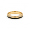 Elegant Black Enamel Diamond Band