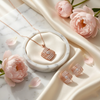 Geometric Rose Gold Pendant Set