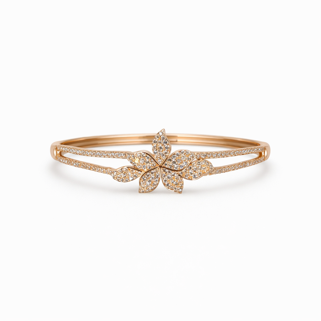 Floral Bloom Diamond Bangle
