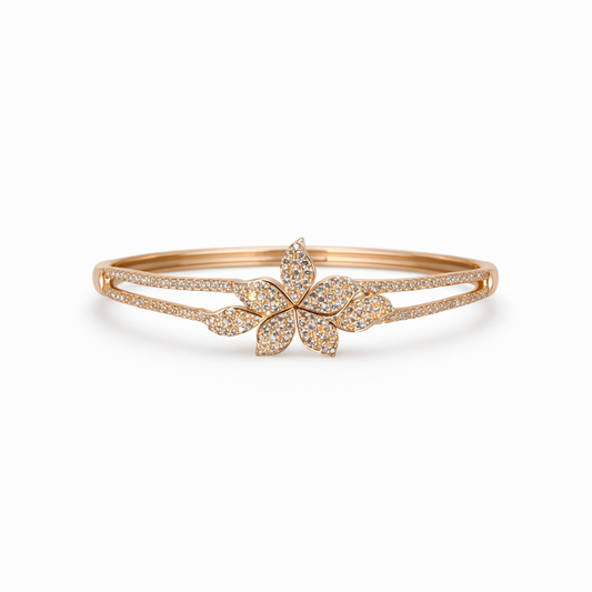 Floral Bloom Diamond Bangle