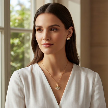 Floral Radiance Pendant Set