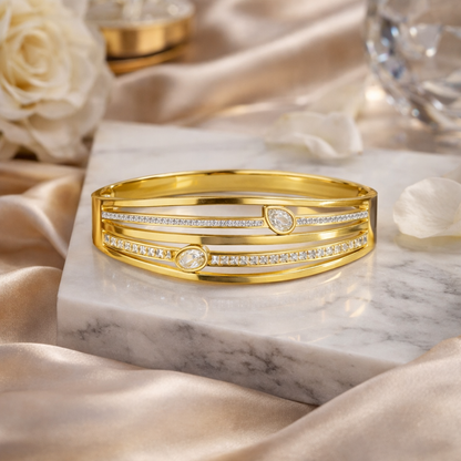Aura Multi-Row Marquise Bangle