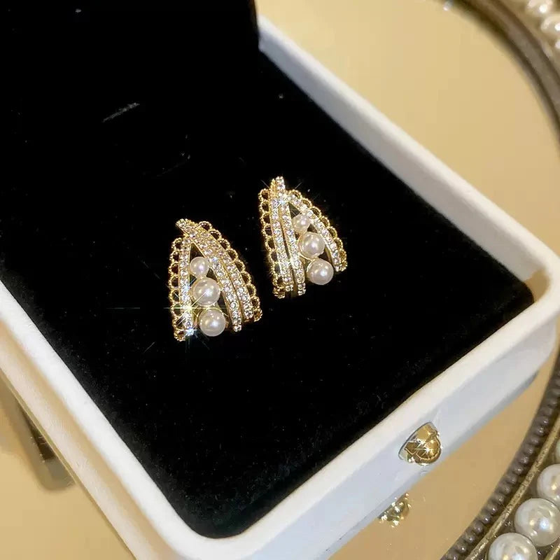 Imperial Scallop Pearl Statement Studs