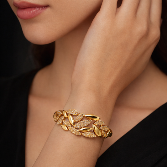 Gilded Laurel Leaf Braclet
