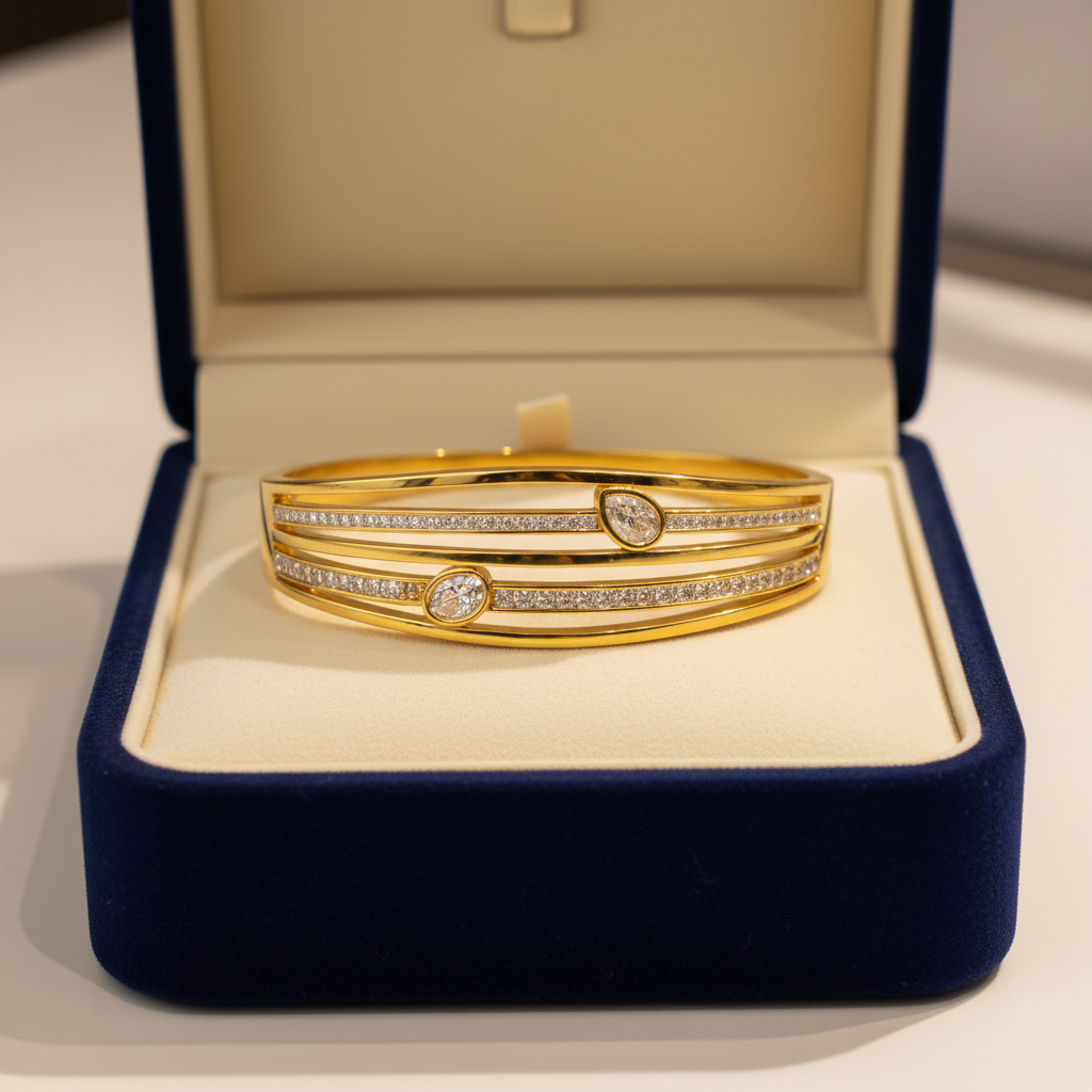 Aura Multi-Row Marquise Bangle