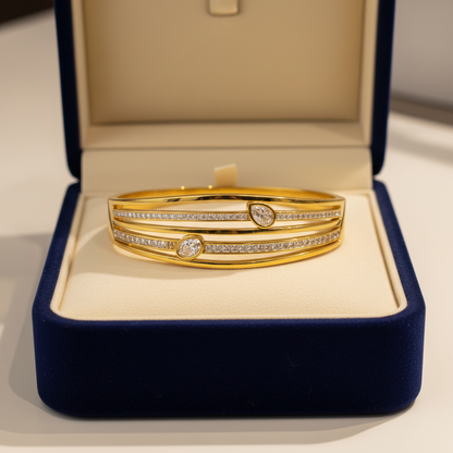 Aura Multi-Row Marquise Bangle