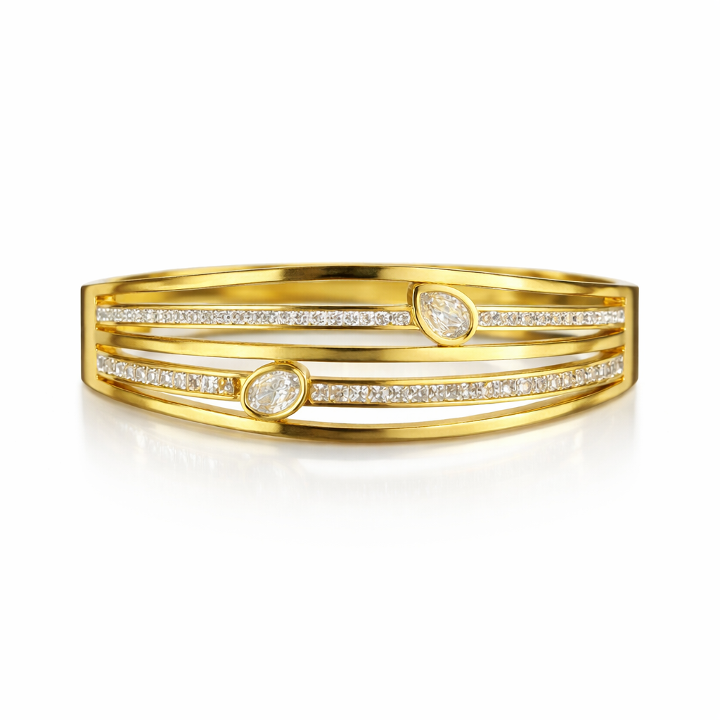 Aura Multi-Row Marquise Bangle