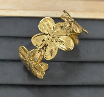 The Gilded Petal Anti-Tarnish Cuff