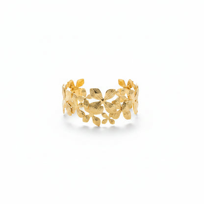 Anti-Tarnishing Gilded Flora Cuff