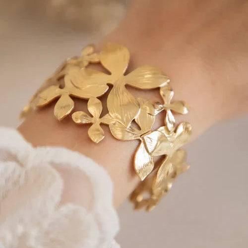 Anti-Tarnishing Gilded Flora Cuff