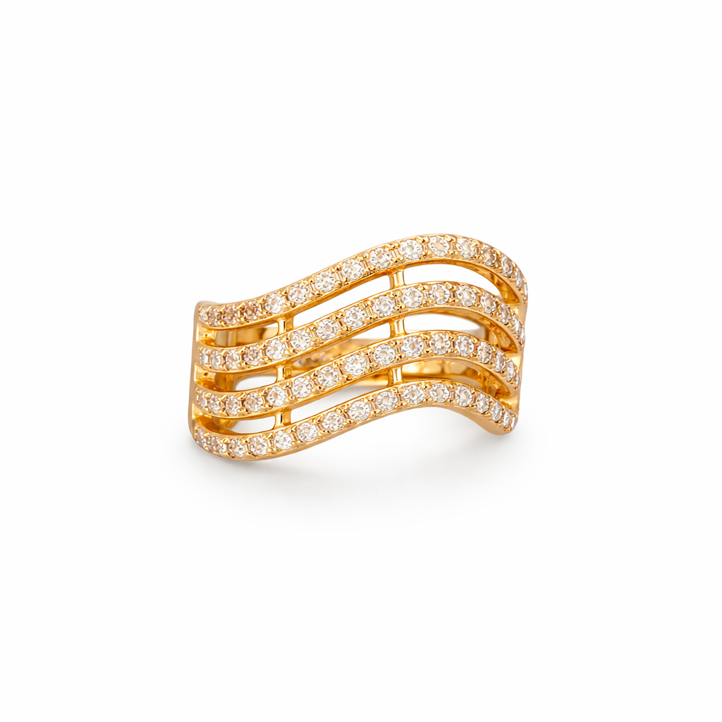 Aria Wave Diamond Statement Ring