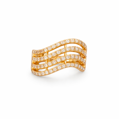 Aria Wave Diamond Statement Ring