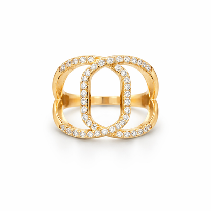 Aurelia Interlocking Oval Statement Ring