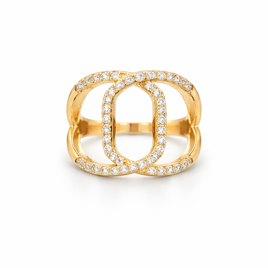 Aurelia Interlocking Oval Statement Ring
