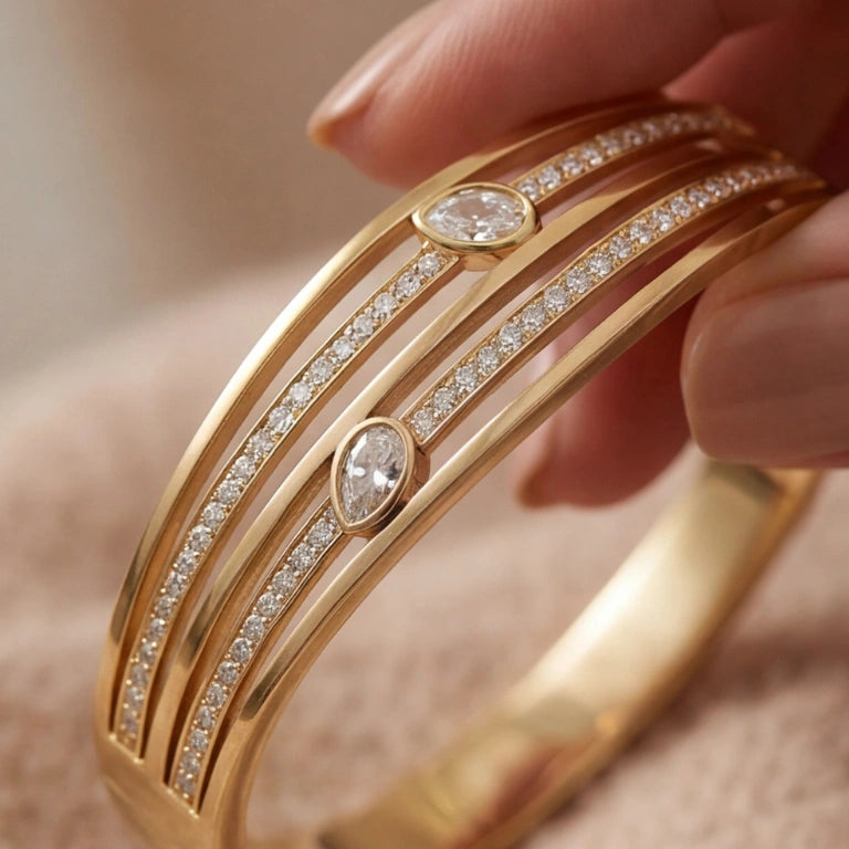 Aura Multi-Row Marquise Bangle
