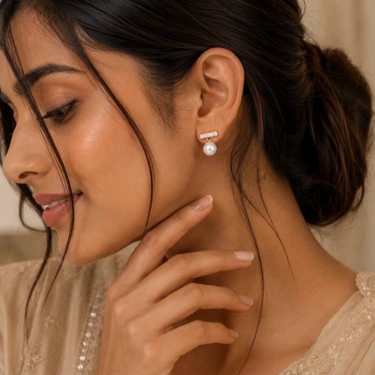 Aurelia Pearl Drop Studs