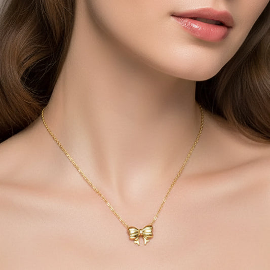 Anti Tarnishing Bow necklace