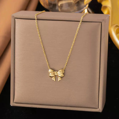 Anti Tarnishing Bow necklace