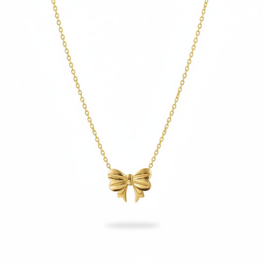 Anti Tarnishing Bow necklace