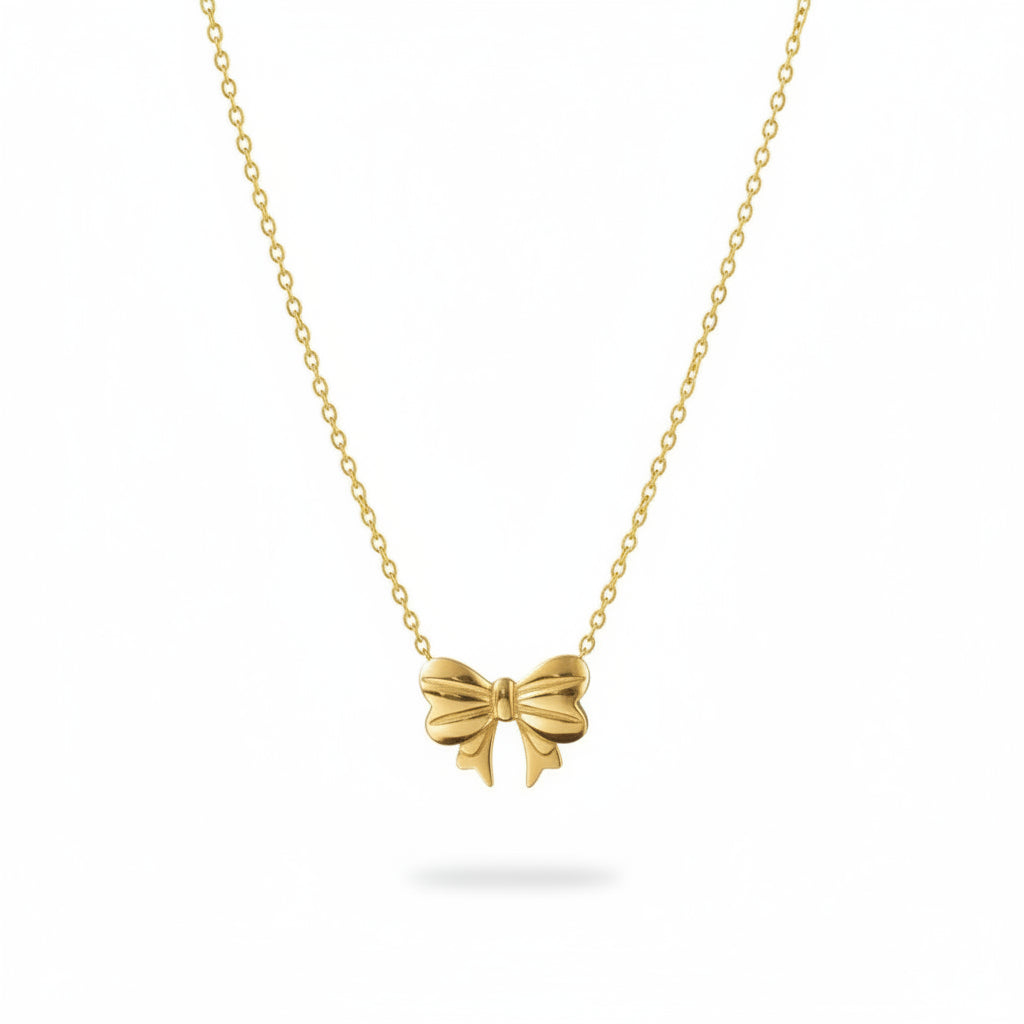 Anti Tarnishing Bow necklace