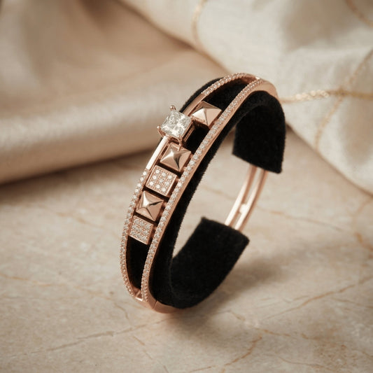 The Rose Gold Geometric Charm Bracelet