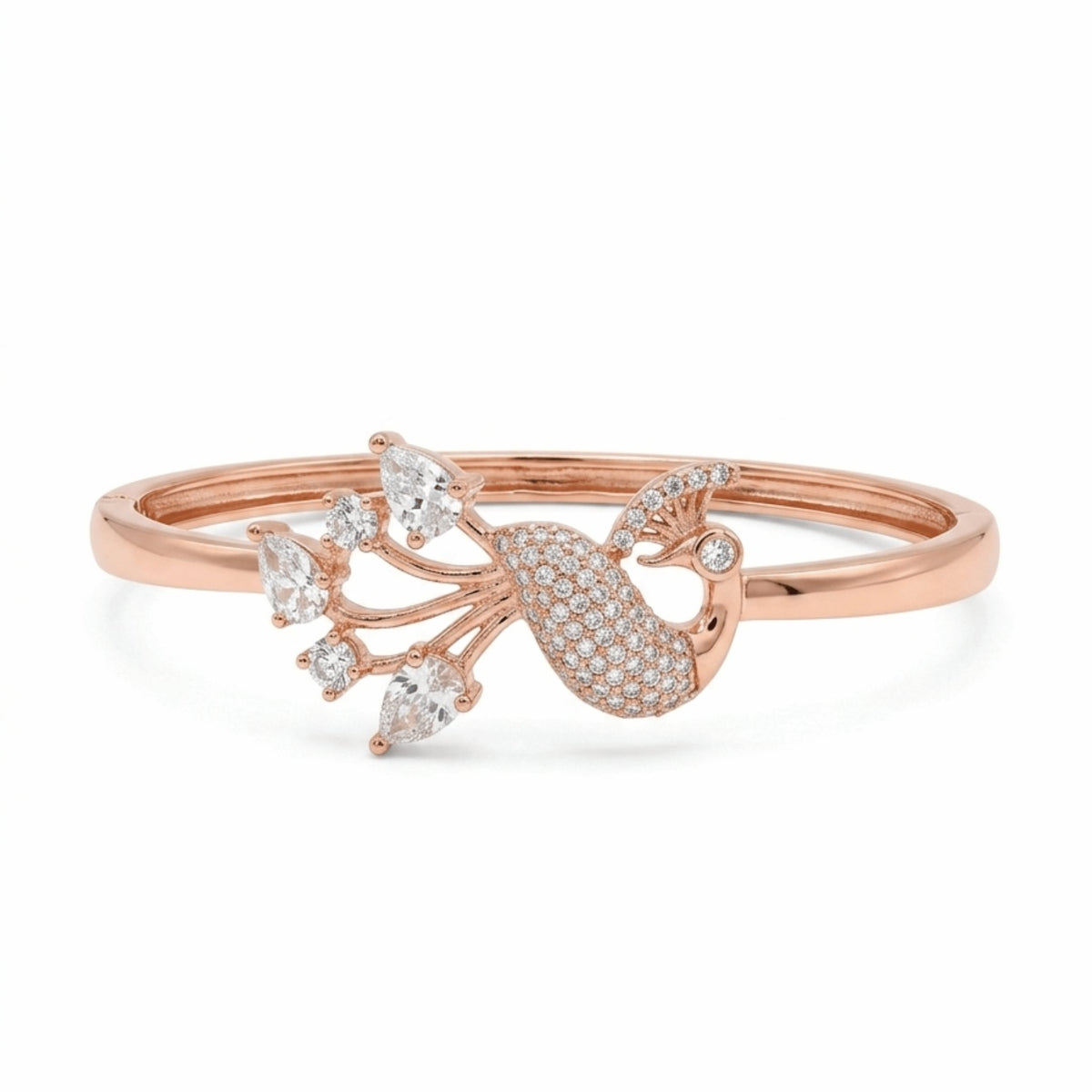 The Rose Gold Peacock Grace Bracelet