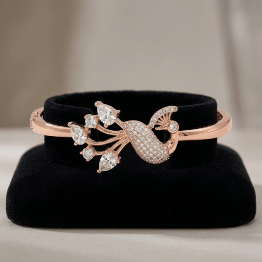 The Rose Gold Peacock Grace Bracelet