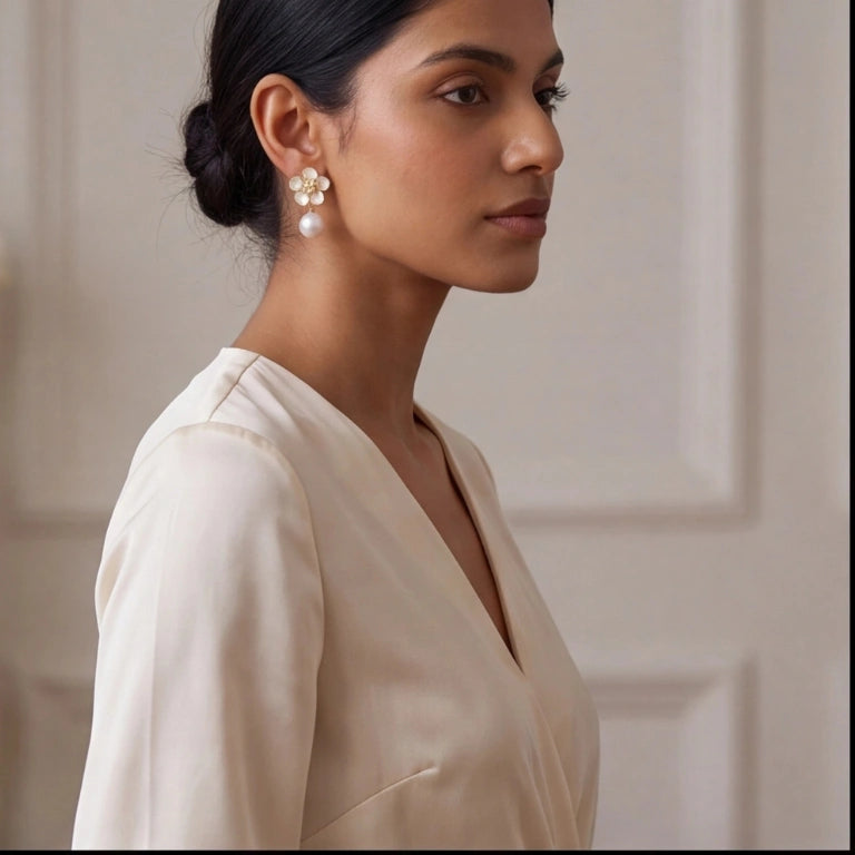 Blossom Pearl Drop Earrings