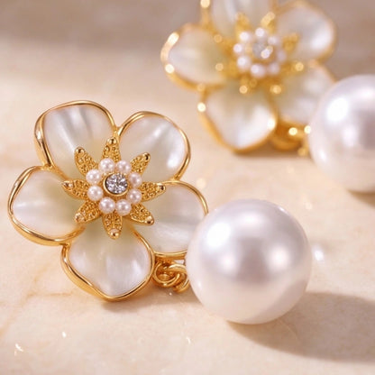 Blossom Pearl Drop Earrings