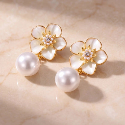 Blossom Pearl Drop Earrings