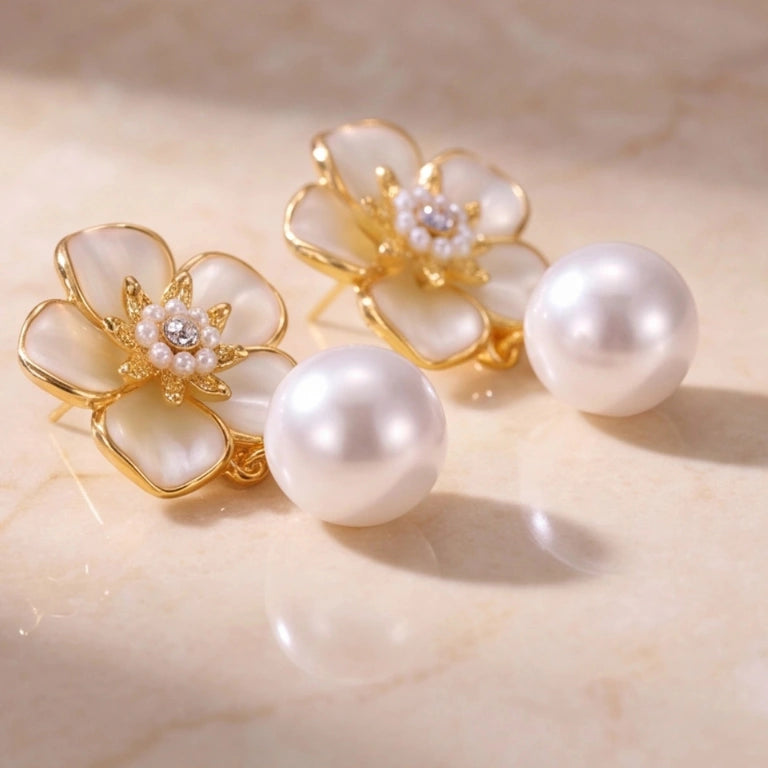 Blossom Pearl Drop Earrings