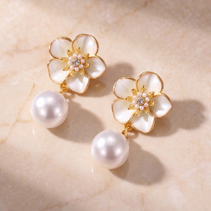 Blossom Pearl Drop Earrings