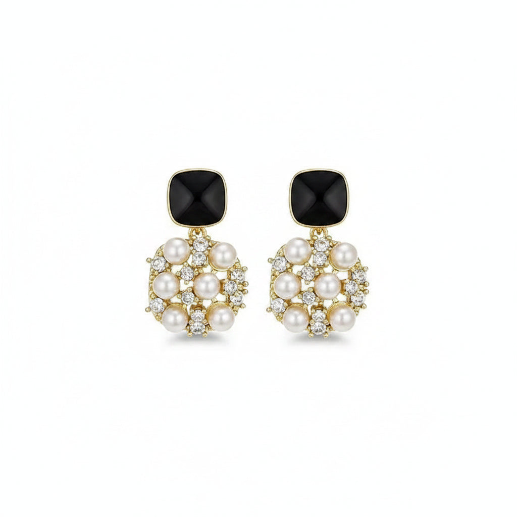 Midnight Pearl Cluster Drops