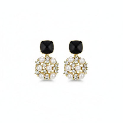 Midnight Pearl Cluster Drops