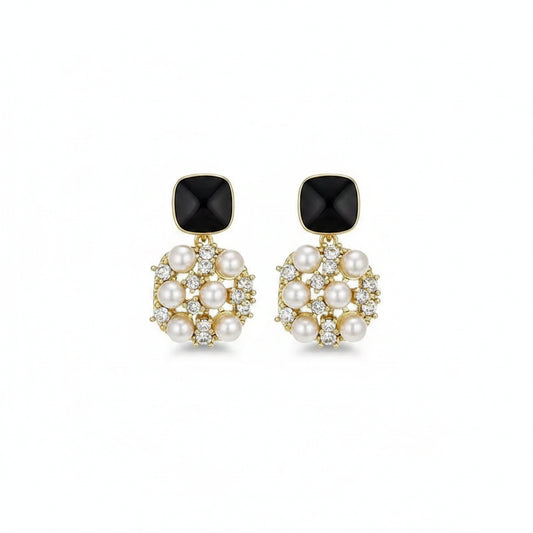 Midnight Pearl Cluster Drops