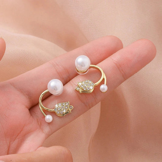 Pearl Orbit Wrap Earrings