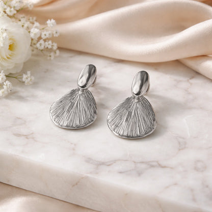 Silver Shell Fan Drops