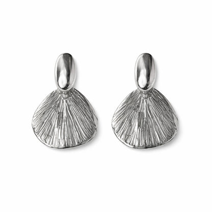 Silver Shell Fan Drops